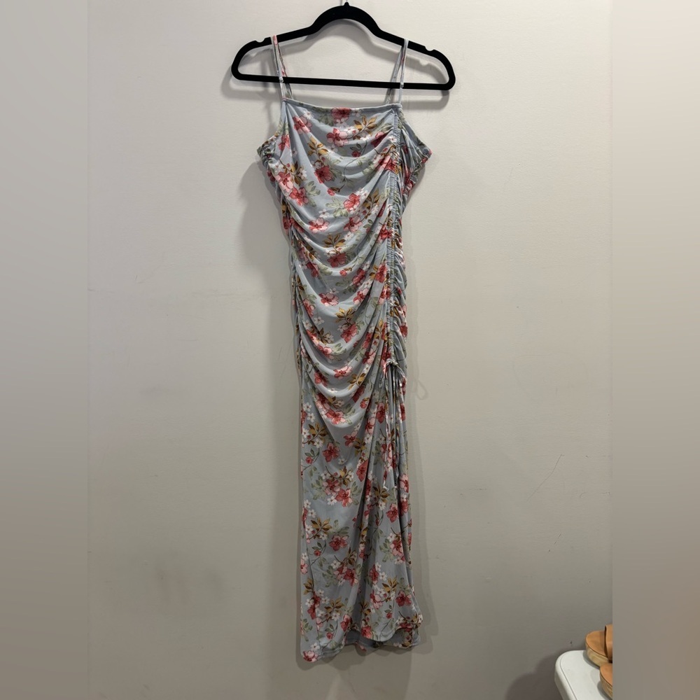 Charlotte Russe Rouched Floral Midi Dress